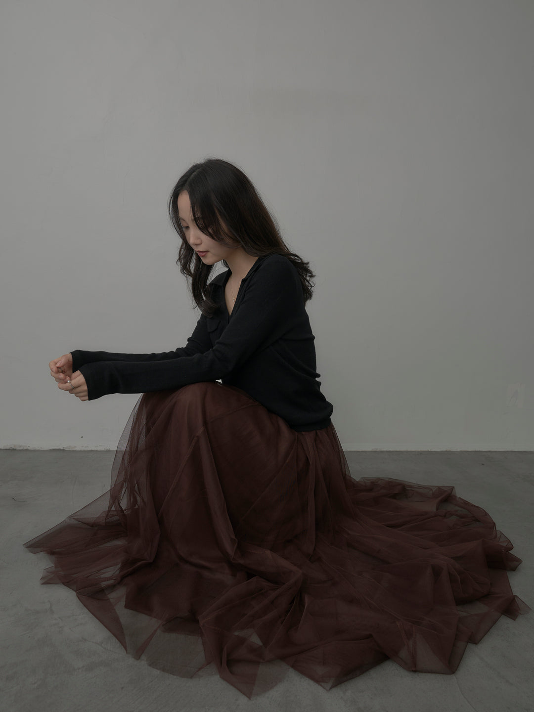 [予約]ボリュームチュールスカート【M】