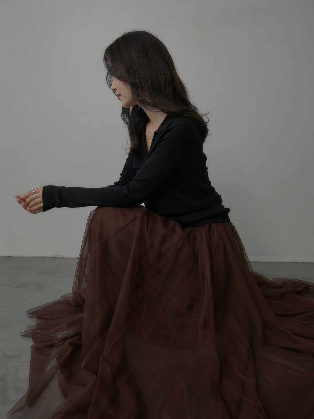 [予約]ボリュームチュールスカート【M】