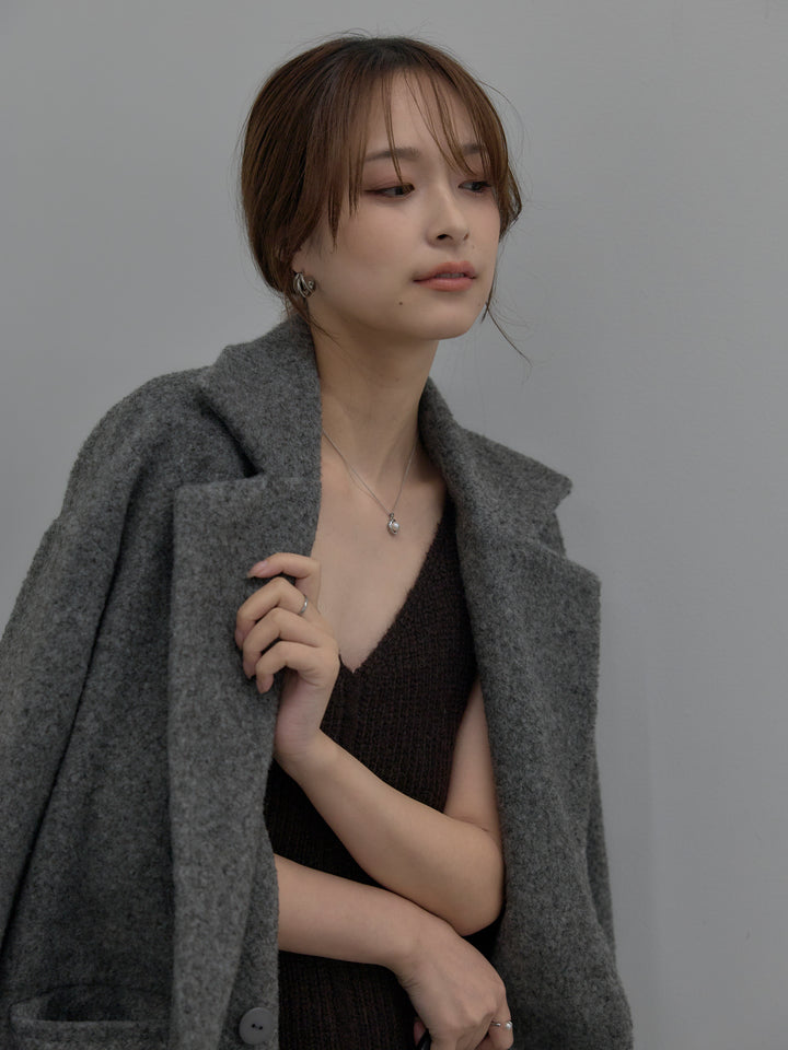 リュクスリブニットロングドレス