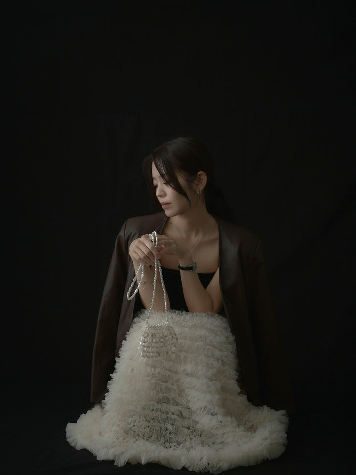 レザーノーカラージャケット