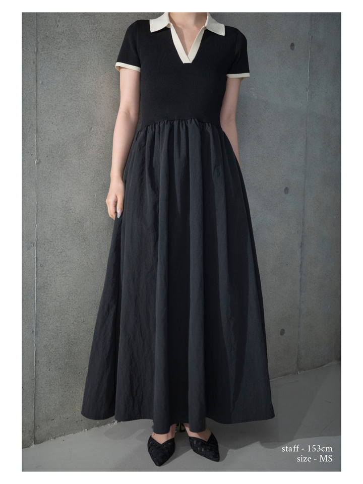【Essential】POLO docking half sleeve one piece
