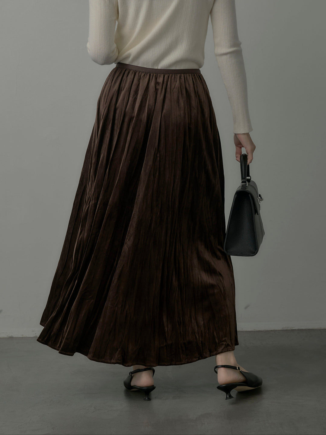 ベロアワッシャープリーツスカート