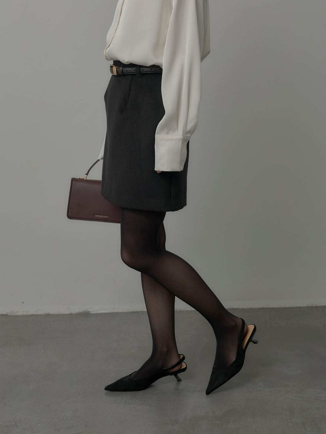 【Essential】ウールタッチミニスカート