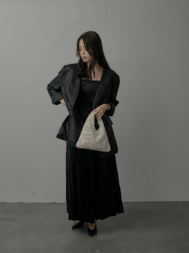 ベロアワッシャープリーツスカート