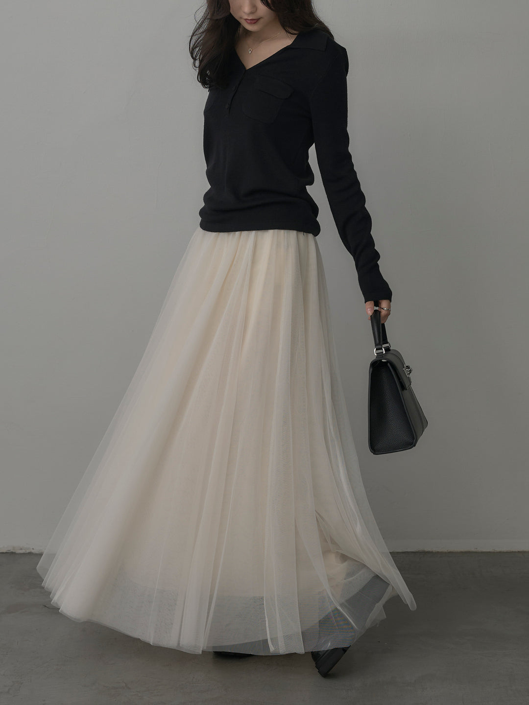 [予約]ボリュームチュールスカート【M】