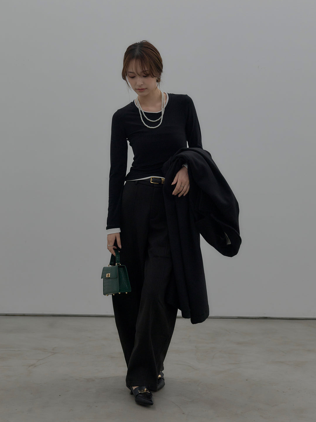 バイカラーレイヤードカットソー