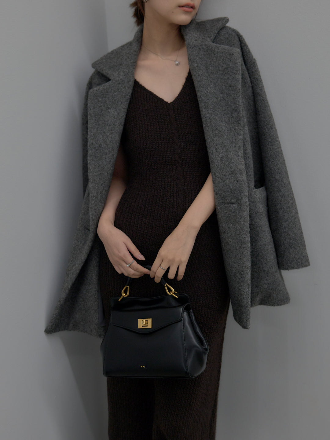 リュクスリブニットロングドレス