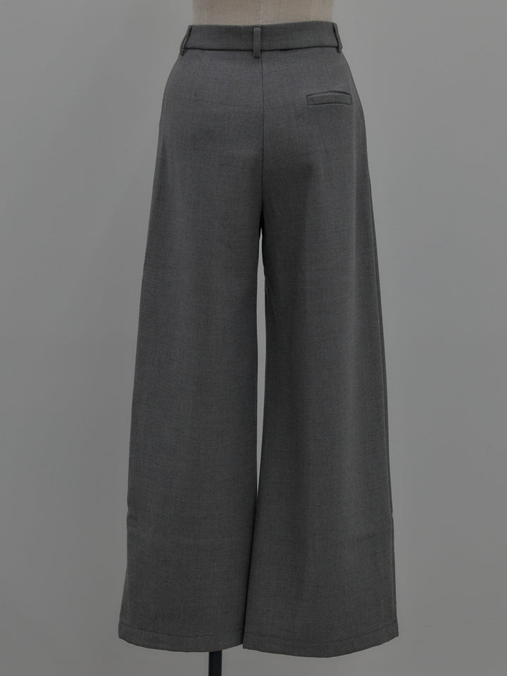 裏起毛デザインワイドパンツ