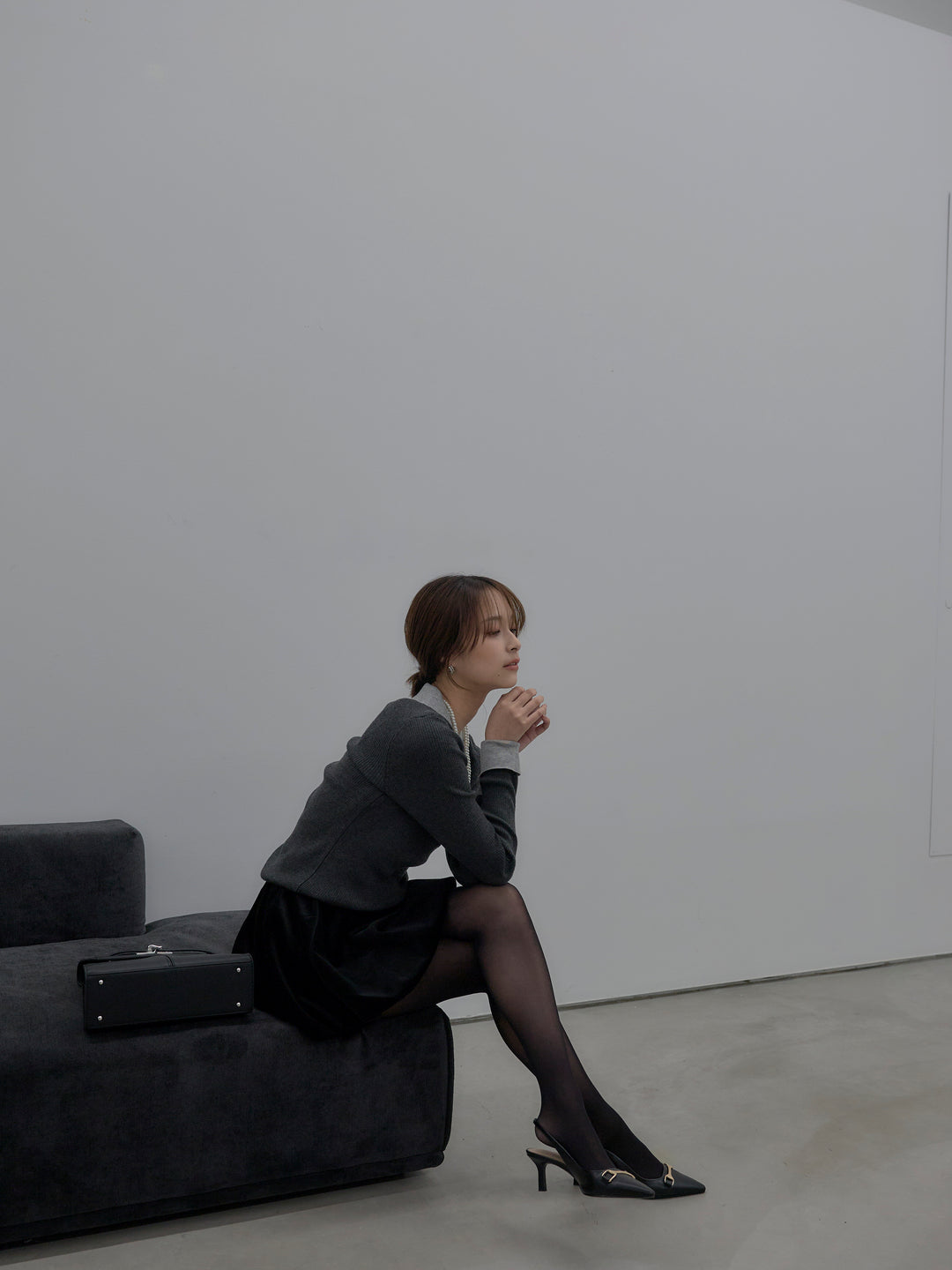 ベロアバルーンミニスカート(インパン付き)