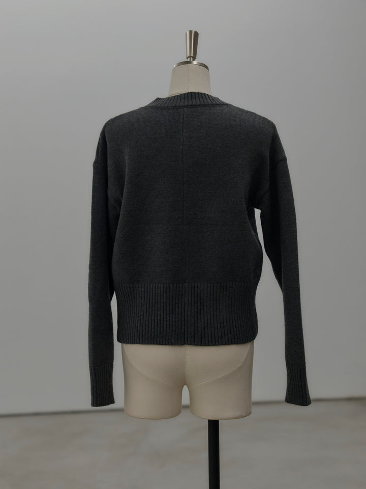 ケープ付き2WAYフロントスリットニットトップス