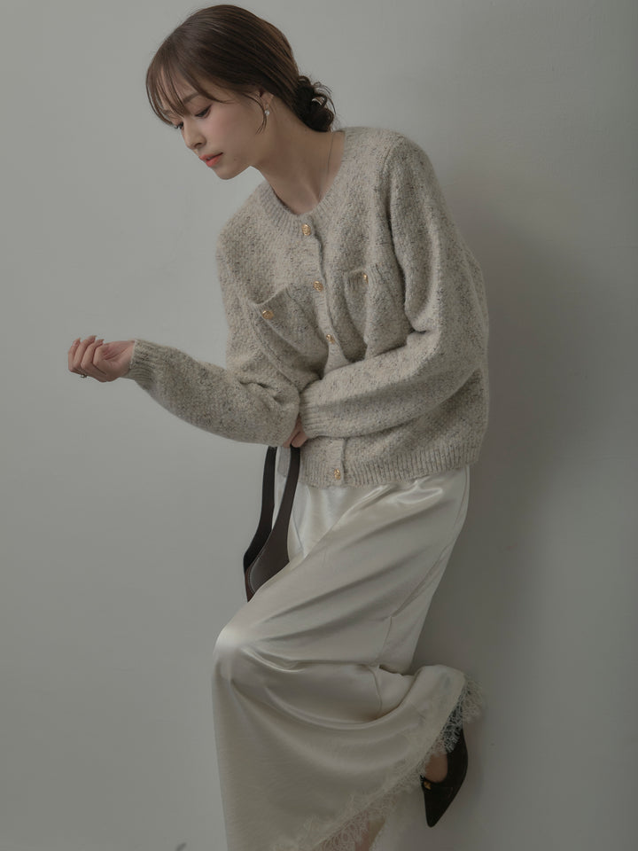 MIXニットゴールドボタンニットカーディガン