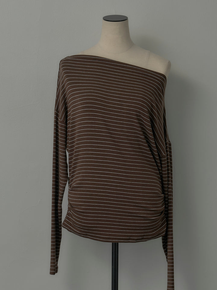 2wayショルダーボーダートップス