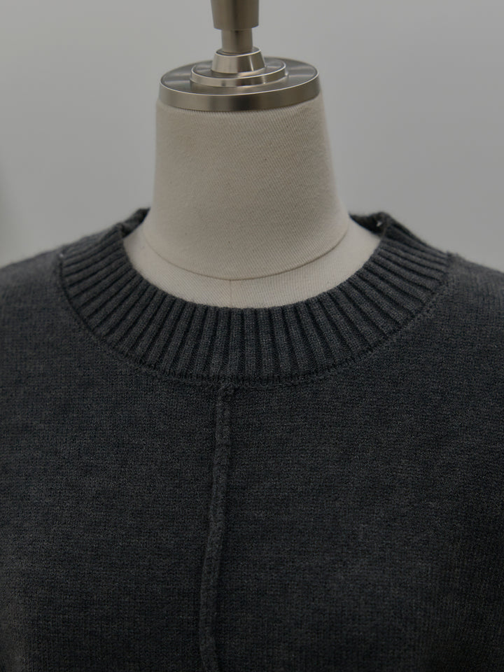 ケープ付き2WAYフロントスリットニットトップス