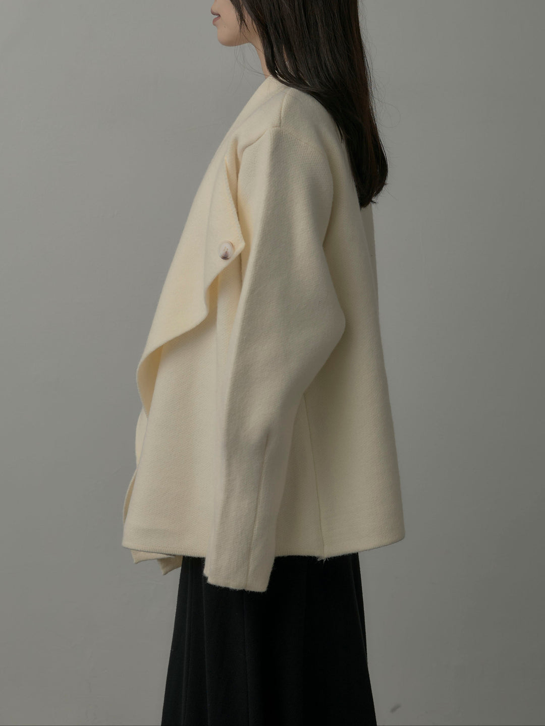 ショールカラーニットカーディガン