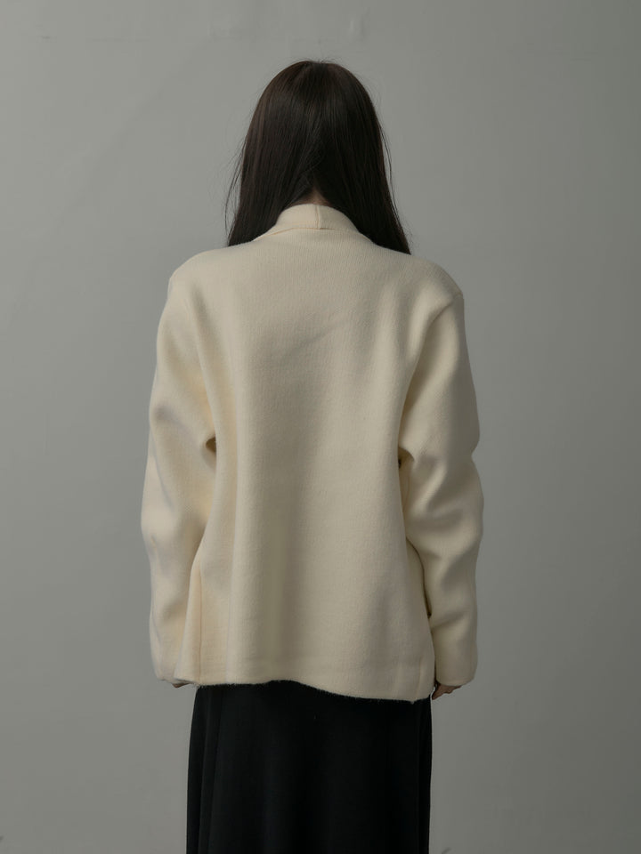 ショールカラーニットカーディガン