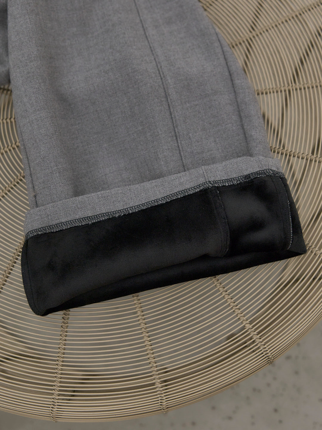 裏起毛デザインワイドパンツ