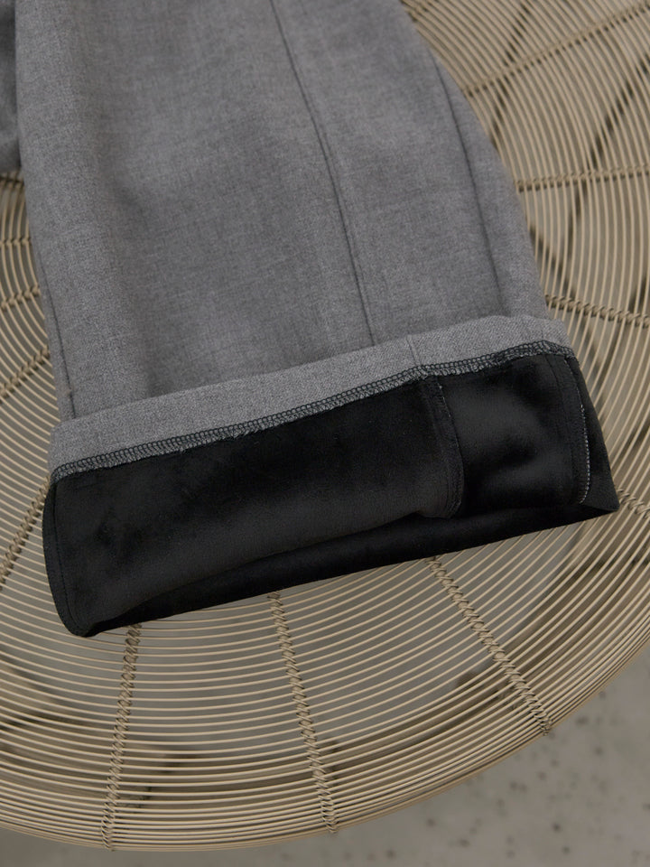 裏起毛デザインワイドパンツ