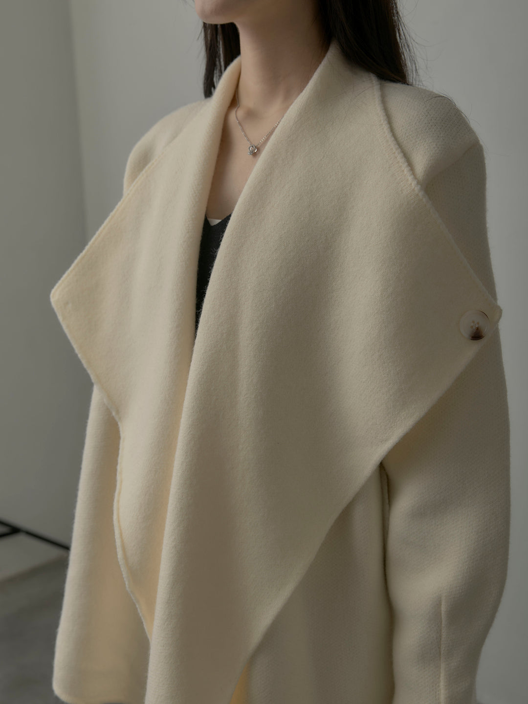 ショールカラーニットカーディガン