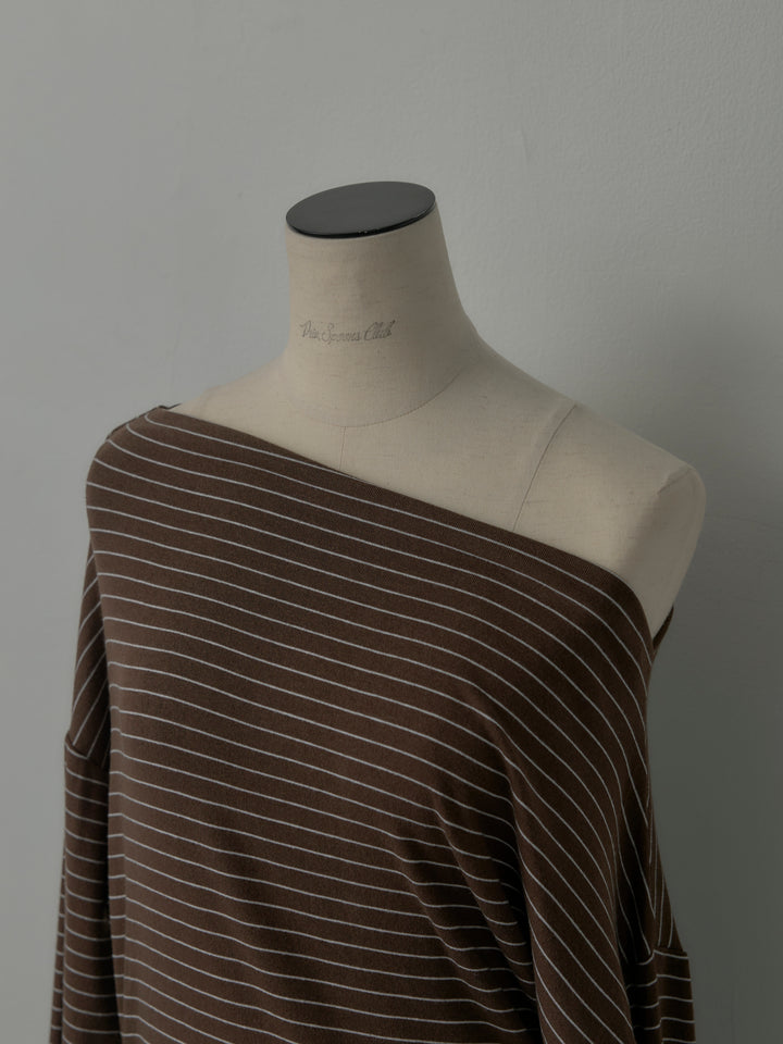 2wayショルダーボーダートップス