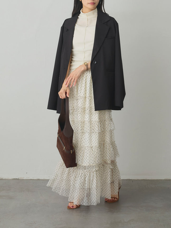 [予約]ドットチュールティアードスカート