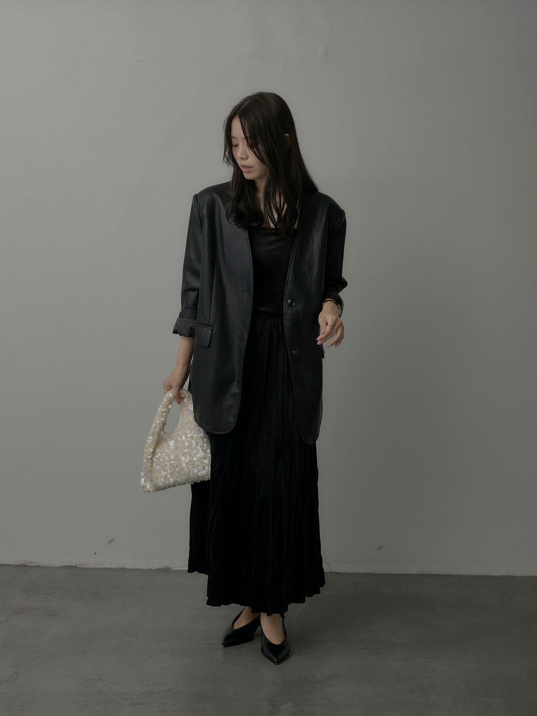 ベロアワッシャープリーツスカート