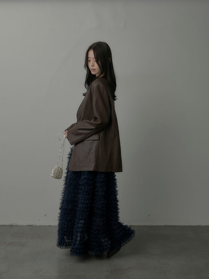 ドラマチックフリルチュールスカート