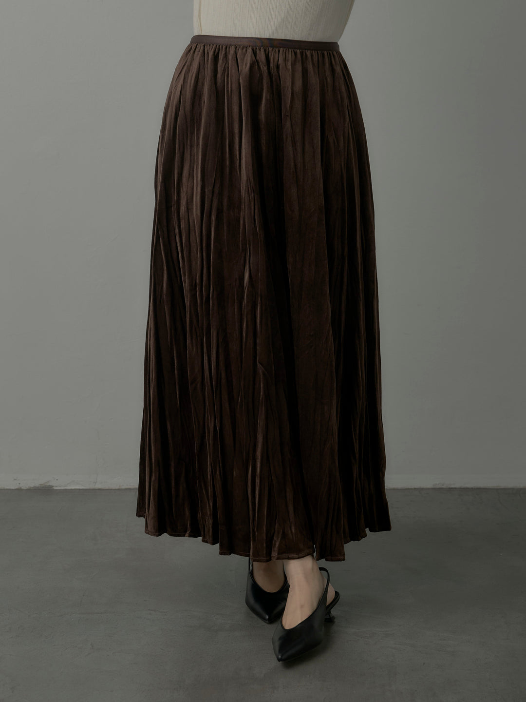 ベロアワッシャープリーツスカート