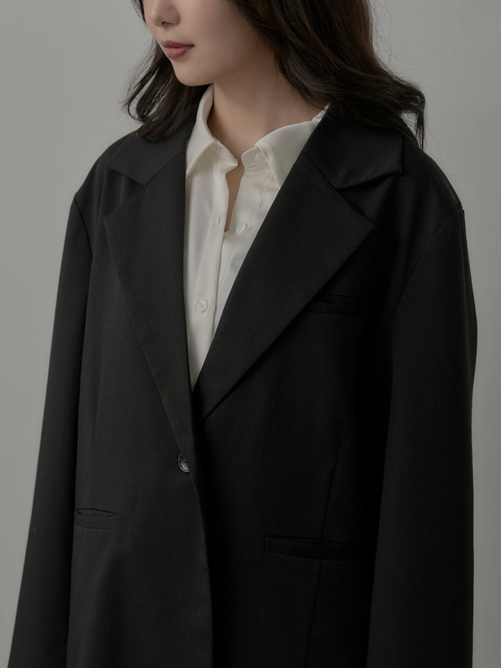 【Essential】ボックスシルエットテーラードジャケット