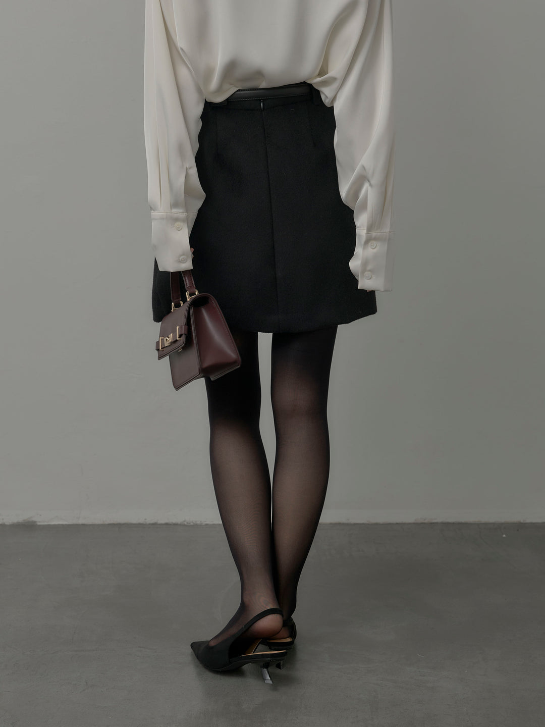 【Essential】ウールタッチミニスカート