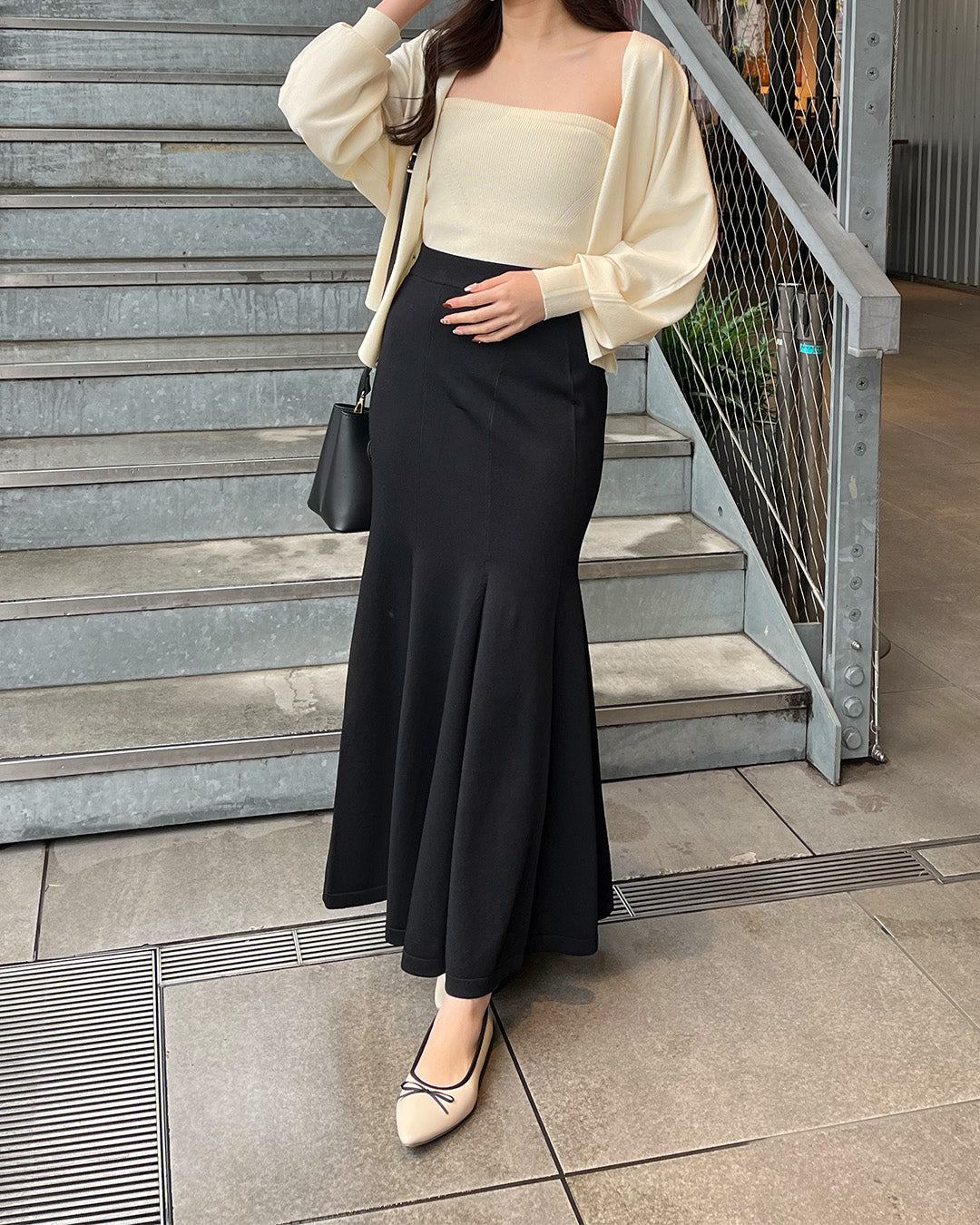 ワンピース HERFEE KNIT FLARE SKIRT KNIT PARKA HERFEE KNIT FLARE SKIRT KNIT PARKA