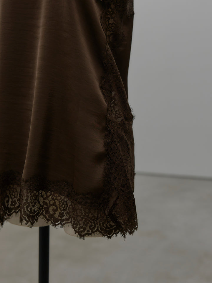 レースサテンキャミソール