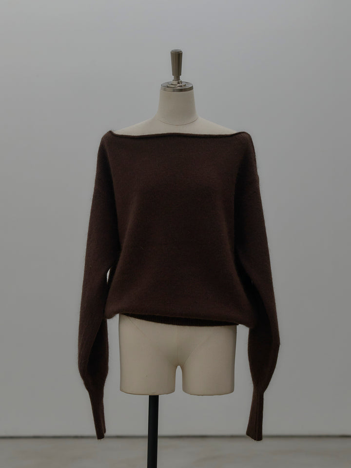 【premium touch】2wayショルダーニットプルオーバー