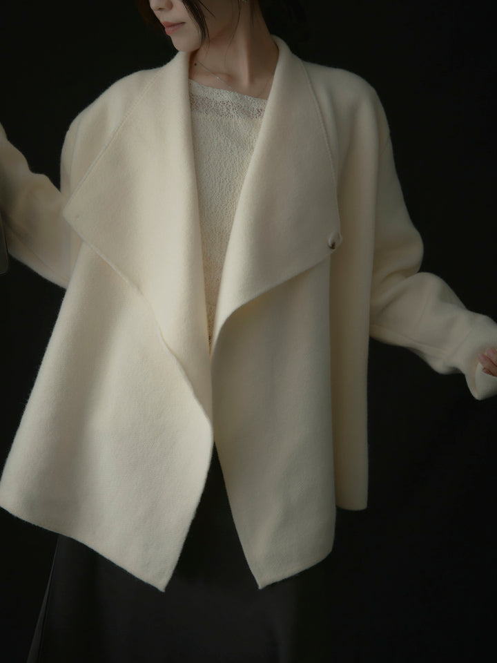 【SET】ショールカラーニットカーディガン+【インナー付き】シアーレーストップス+ヘビーサテンAラインスカート(3set)