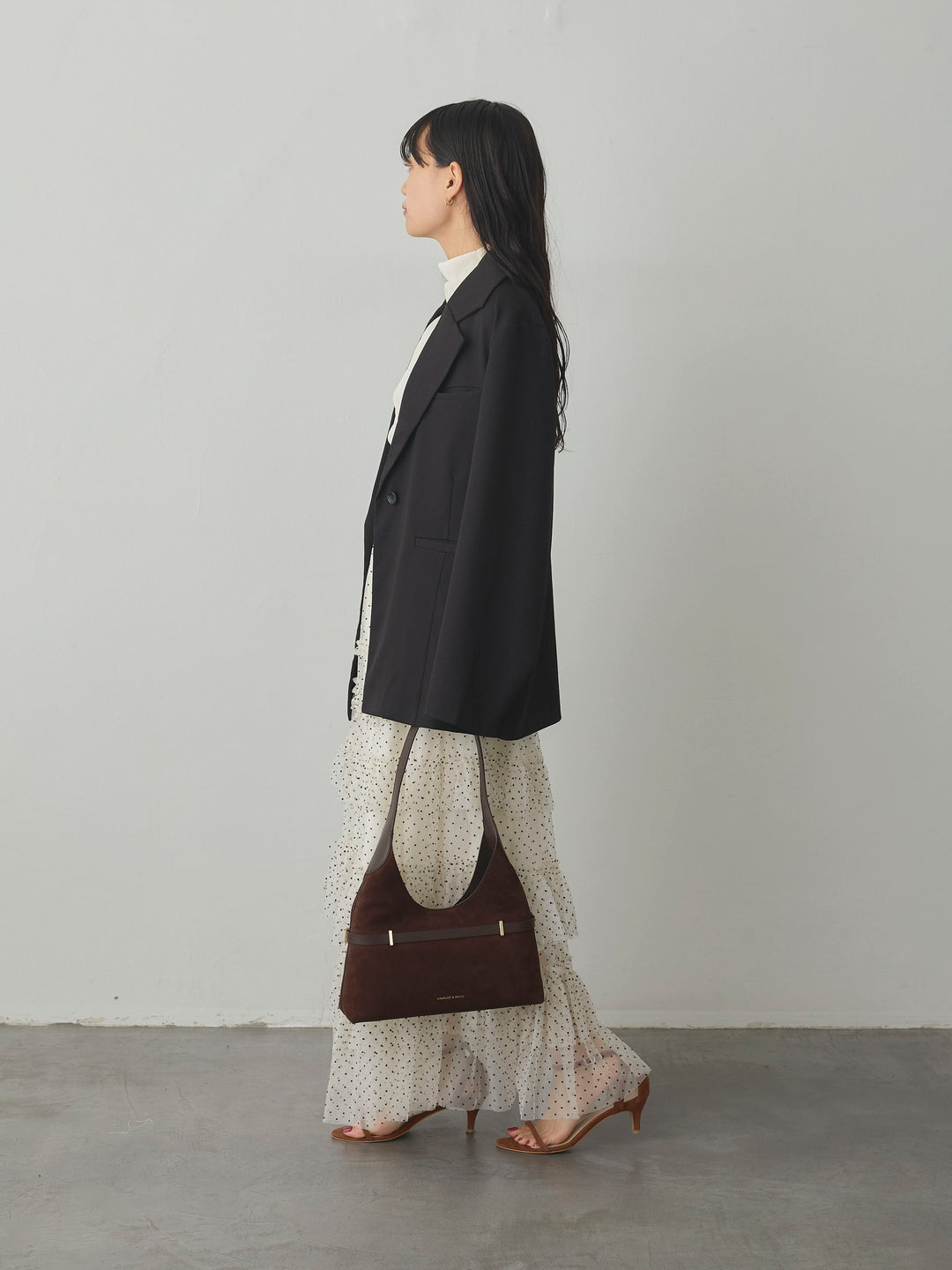 [予約]ドットチュールティアードスカート