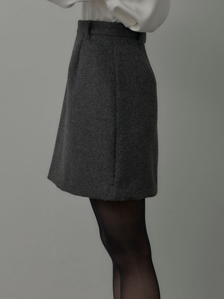 【Essential】ウールタッチミニスカート