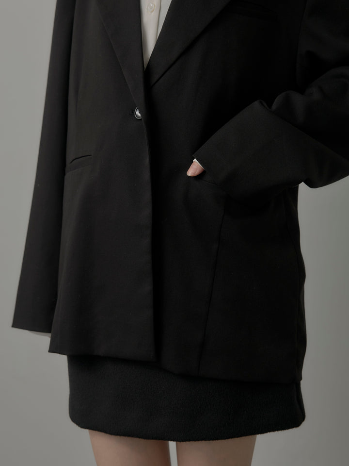 【Essential】ボックスシルエットテーラードジャケット