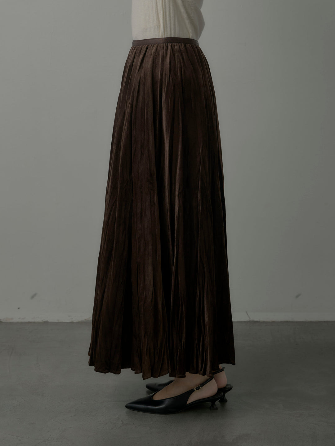 ベロアワッシャープリーツスカート