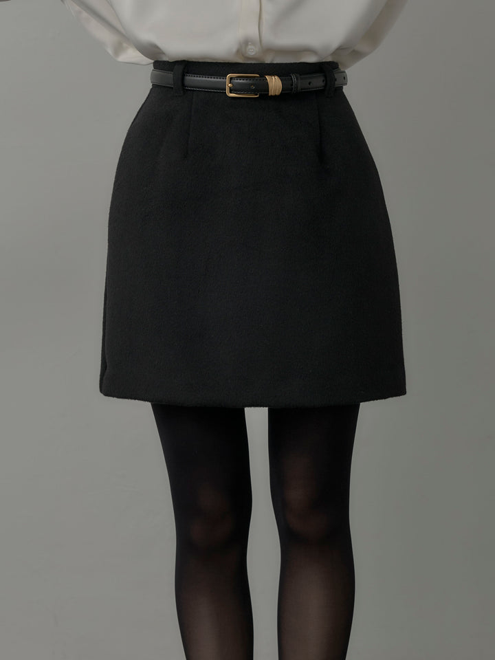 【Essential】ウールタッチミニスカート