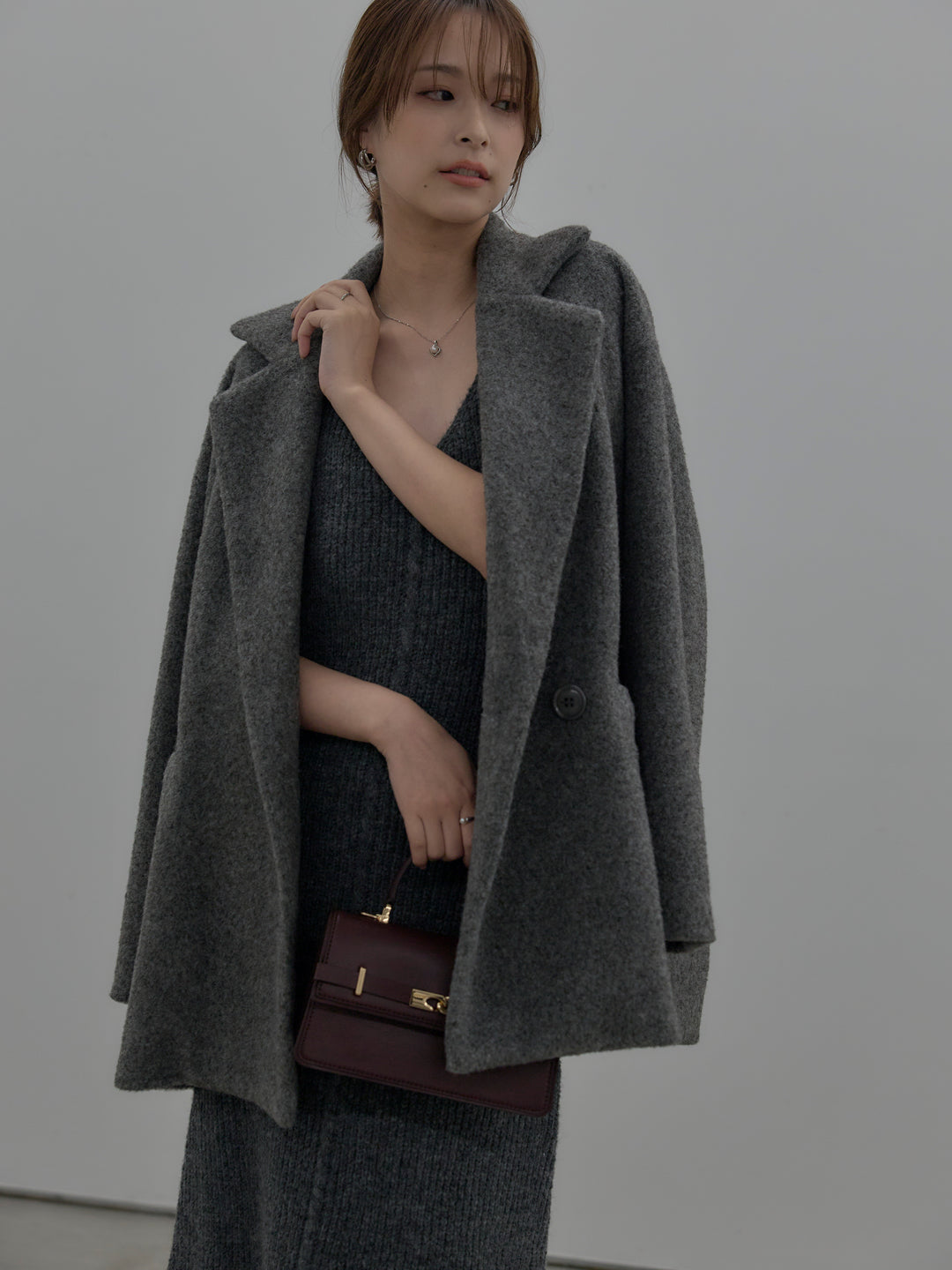 リュクスリブニットロングドレス