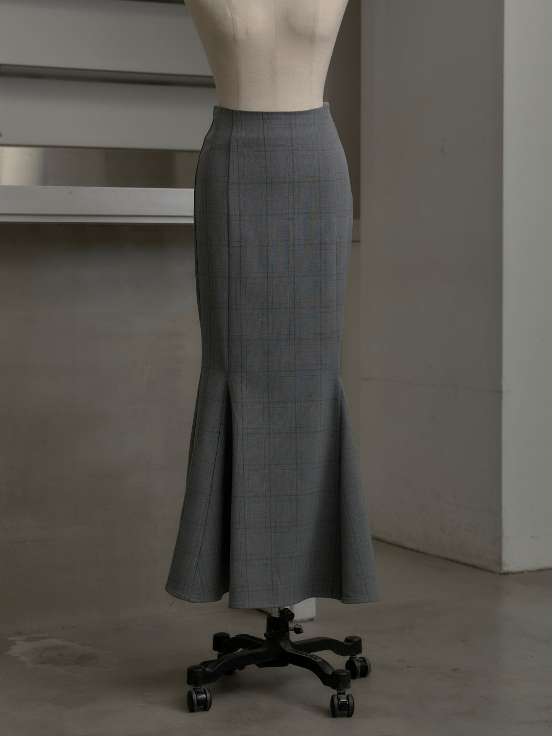 【Essential】チェック柄マーメイドスカート