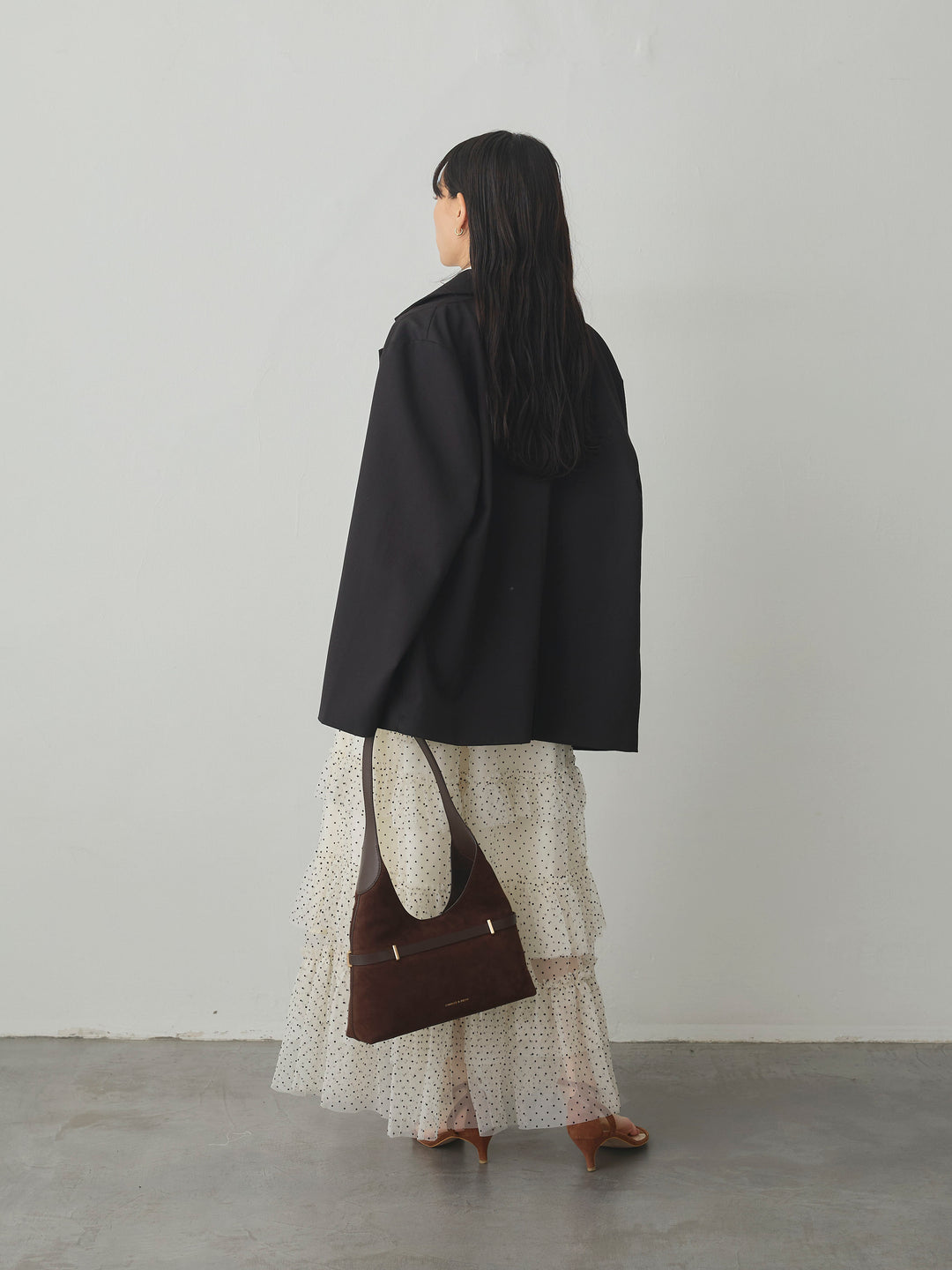 [予約]ドットチュールティアードスカート