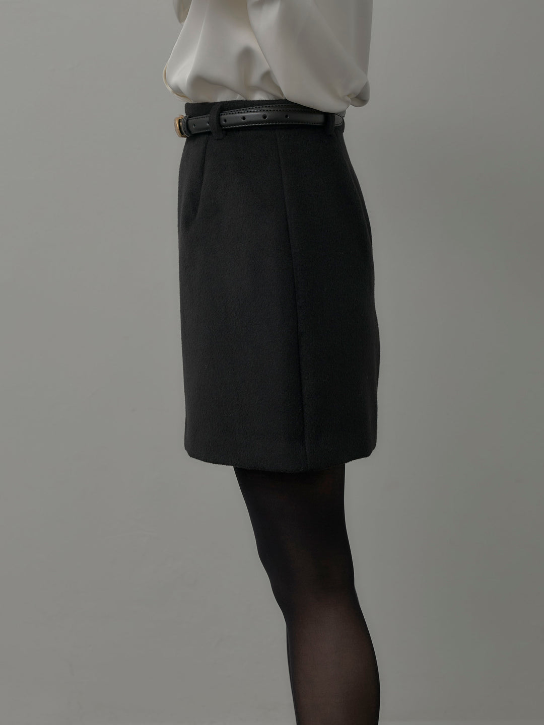 【Essential】ウールタッチミニスカート