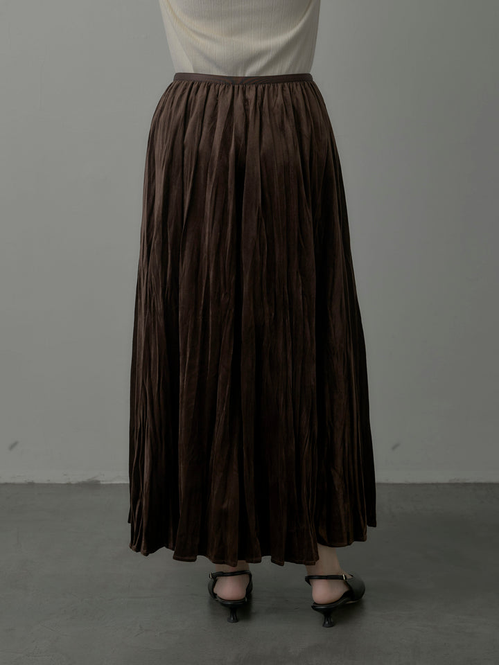 ベロアワッシャープリーツスカート