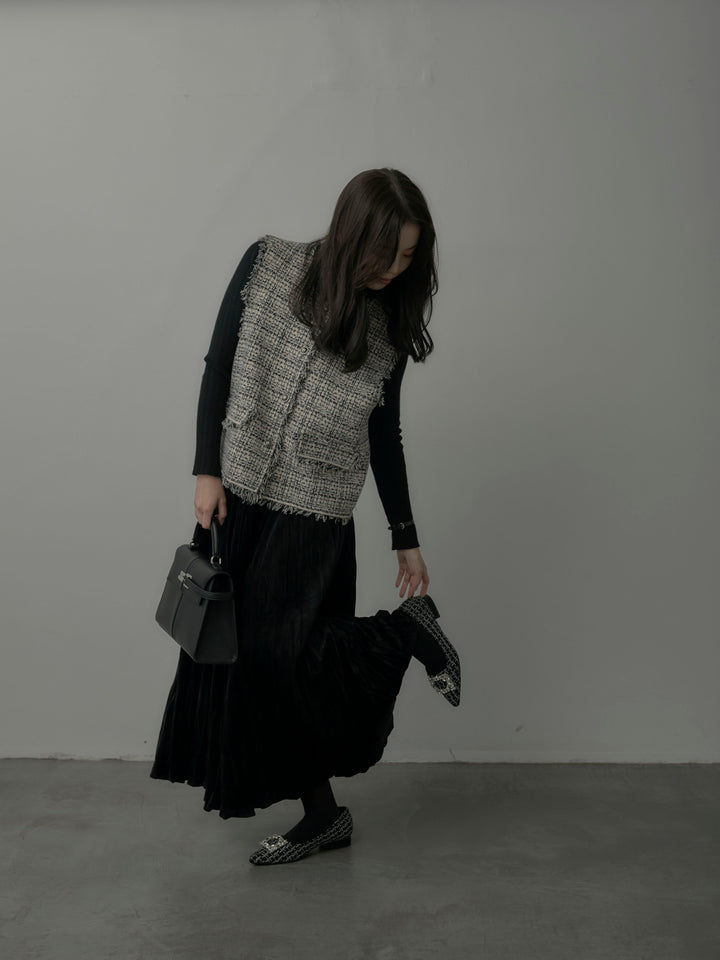 ベロアワッシャープリーツスカート