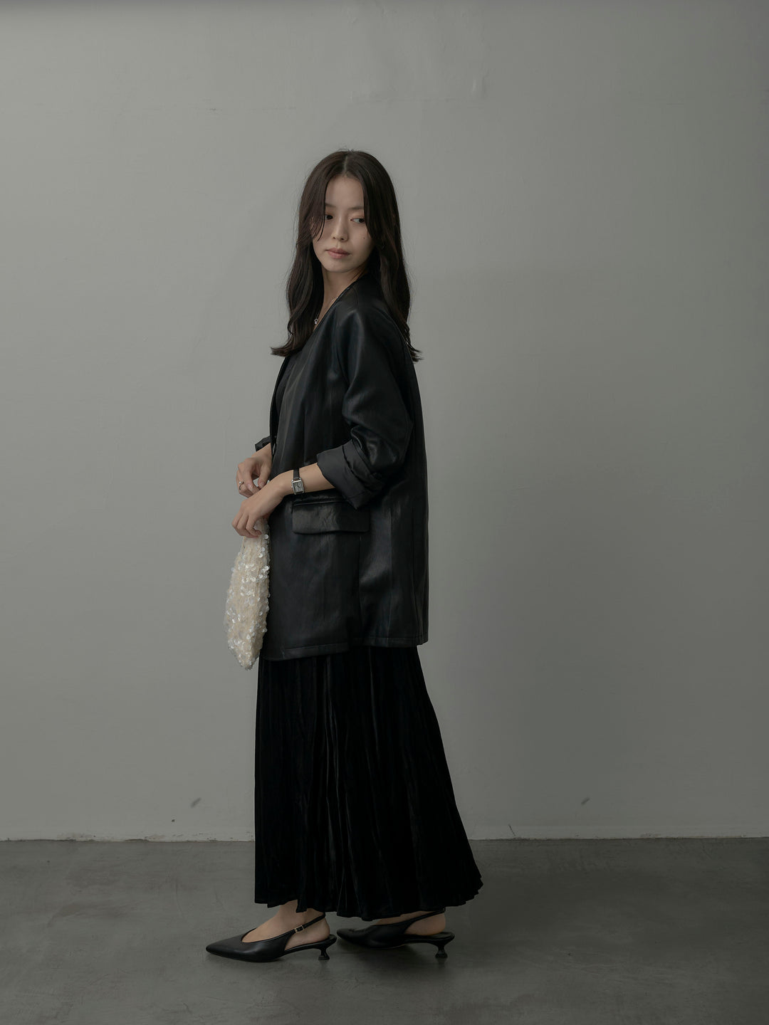 ベロアワッシャープリーツスカート