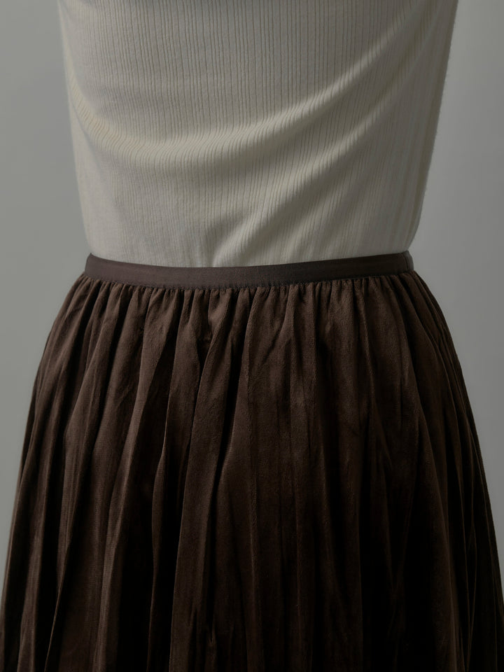 ベロアワッシャープリーツスカート