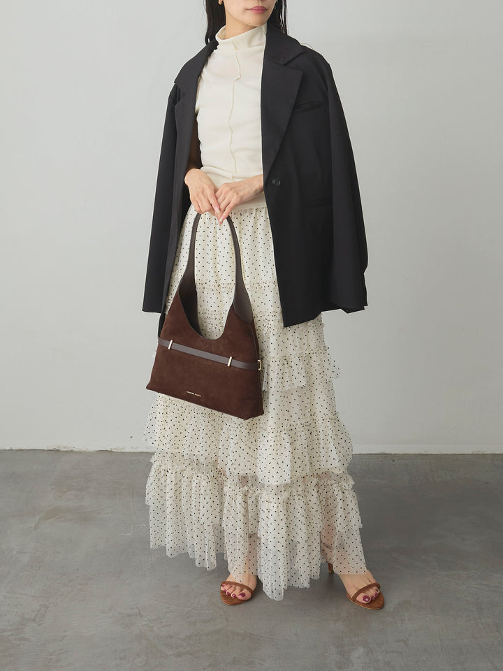 [予約]ドットチュールティアードスカート