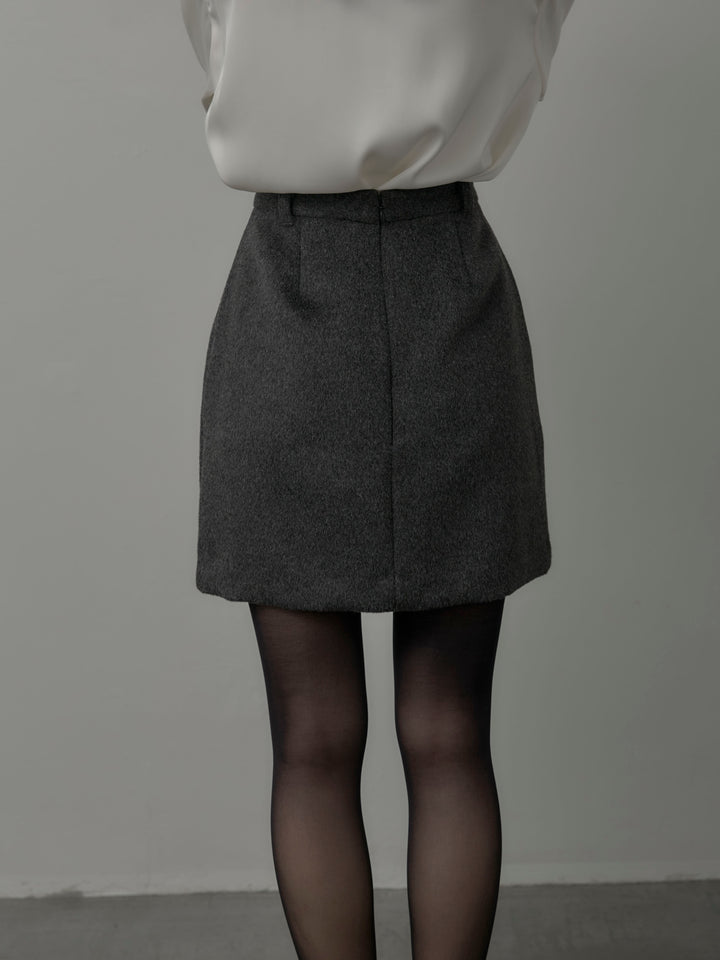 【Essential】ウールタッチミニスカート