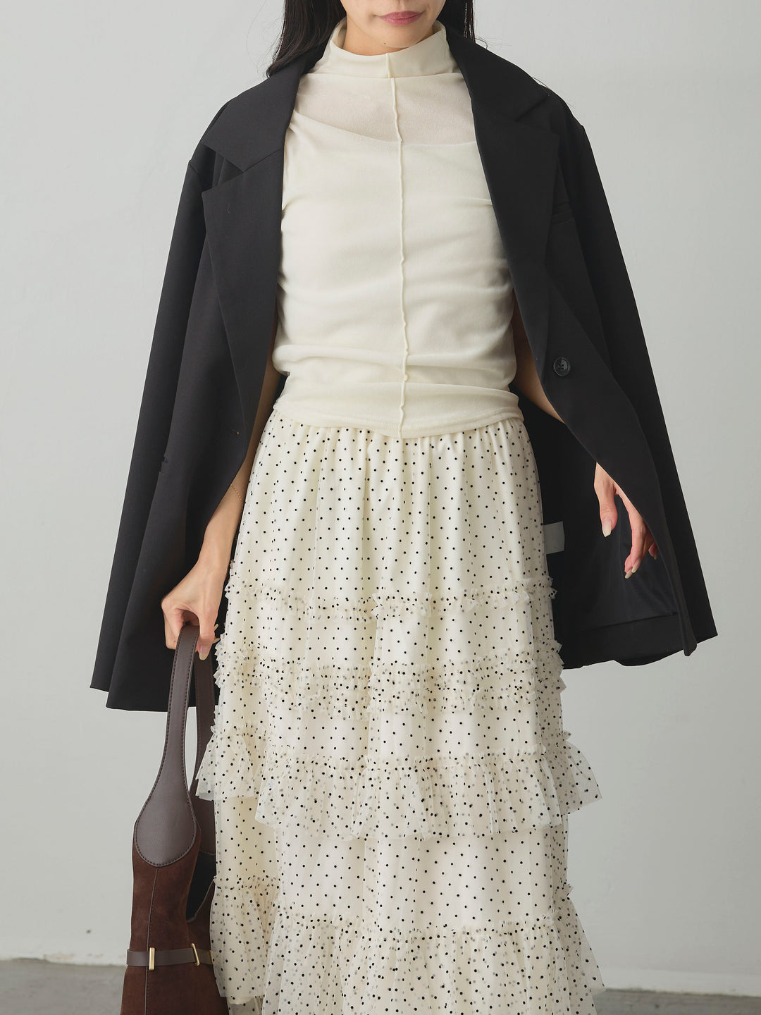 [予約]ドットチュールティアードスカート