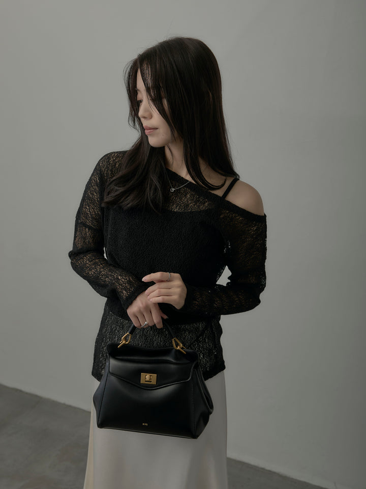 【SET】【インナー付き】シアーレーストップス+ヘビーサテンAラインスカート(2set)